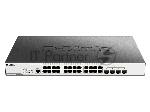 Коммутатор D-Link DGS-3000-28XMP/B1A, 24×1 Гбит/с + 4×10 Гбит/с SFP+, управляемый