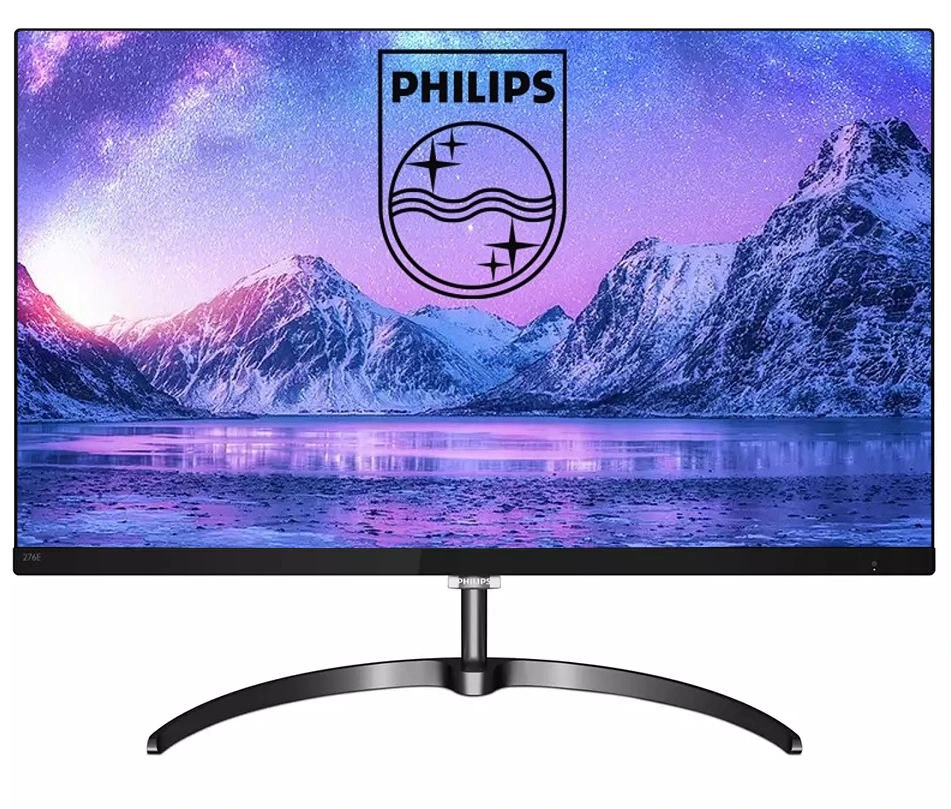 Монитор 27" Philips 276E8VJSB/00 IPS 3840x2160, 60 Гц, 5 мс, 16:350 кд/м², 2xHDMI 2.0, DP 1.2, 3.5 Jack, HDR10, черный