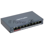 Коммутатор Hikvision DS-3E0109P-E/M(B), 8×100 Мбит/с PoE+ + 1×100 Мбит/с, неуправляемый
