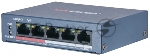 Коммутатор Hikvision DS-3E0105P-E/M(B), 4×100 Мбит/с PoE + 1×100 Мбит/с Uplink, неуправляемый